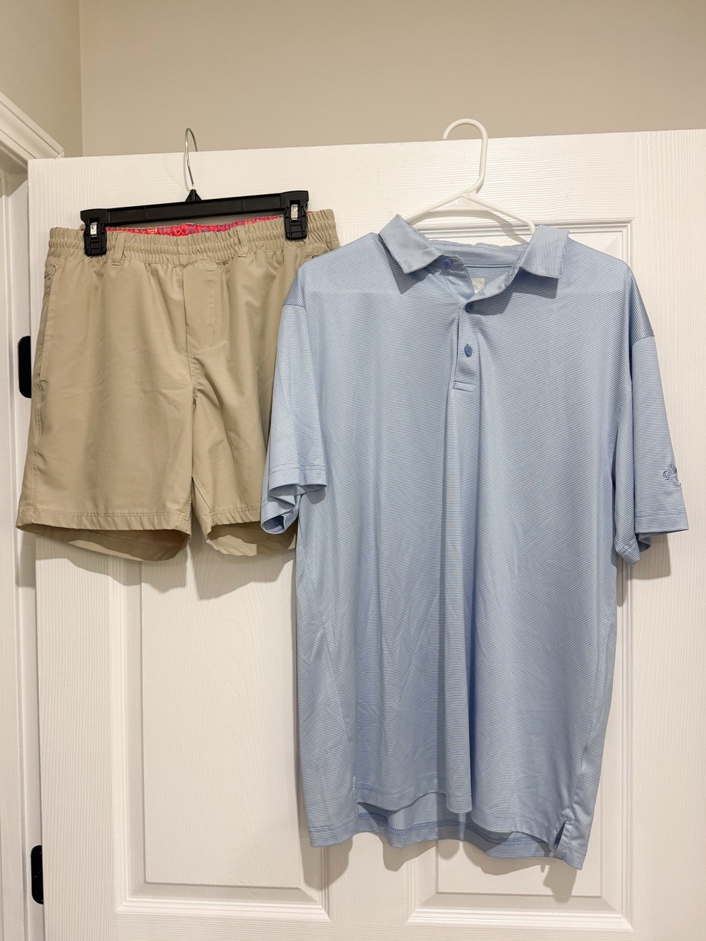 Callaway Light Blue Men's Performance Polo and Birdie Bound Shorts Golf Outfit